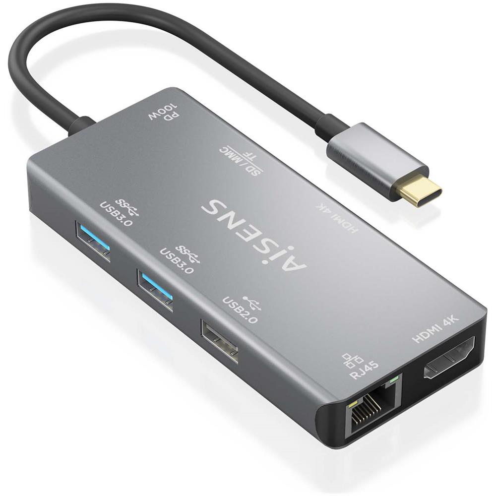 ASUC-9P018-GR replicatore di porte e docking station per laptop Cablato USB 3.2 Gen 1 (3.1 Gen 1) Type-C Grigio - Foto 2