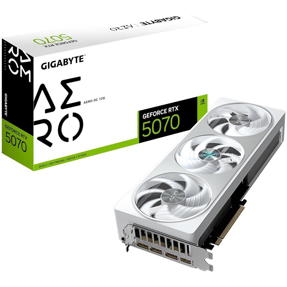 GeForce RTX 5070 AERO OC 12G GV-N5070AERO OC-12GD 12GB GDDR7 PCI Express 5.0 3 x DP 2.1a 1 x HDMI 2.1b - Foto 1