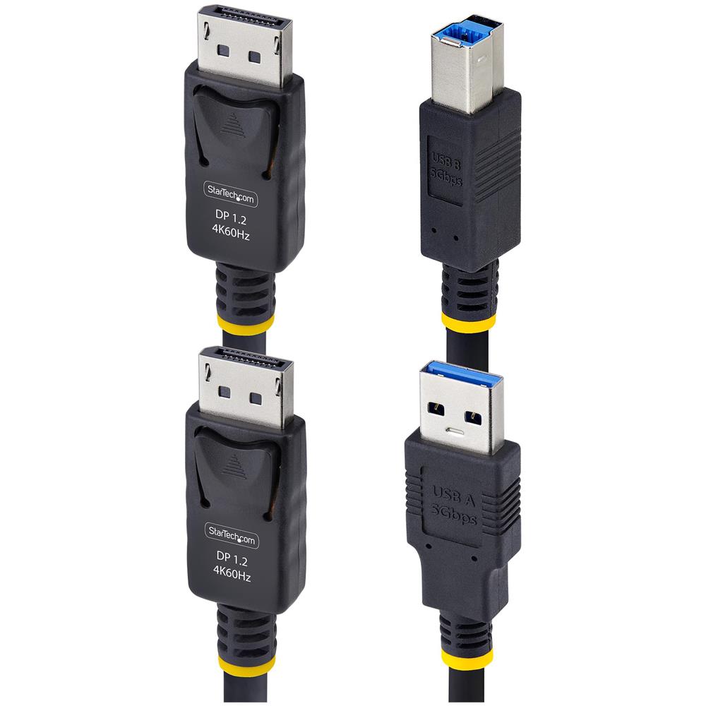 Cavo KVM DisplayPort e USB 5Gbps da 3m, Cavo Combinato DP 1.2 4K 60Hz e USB-A 3.0 per Switch KVM - Foto 2