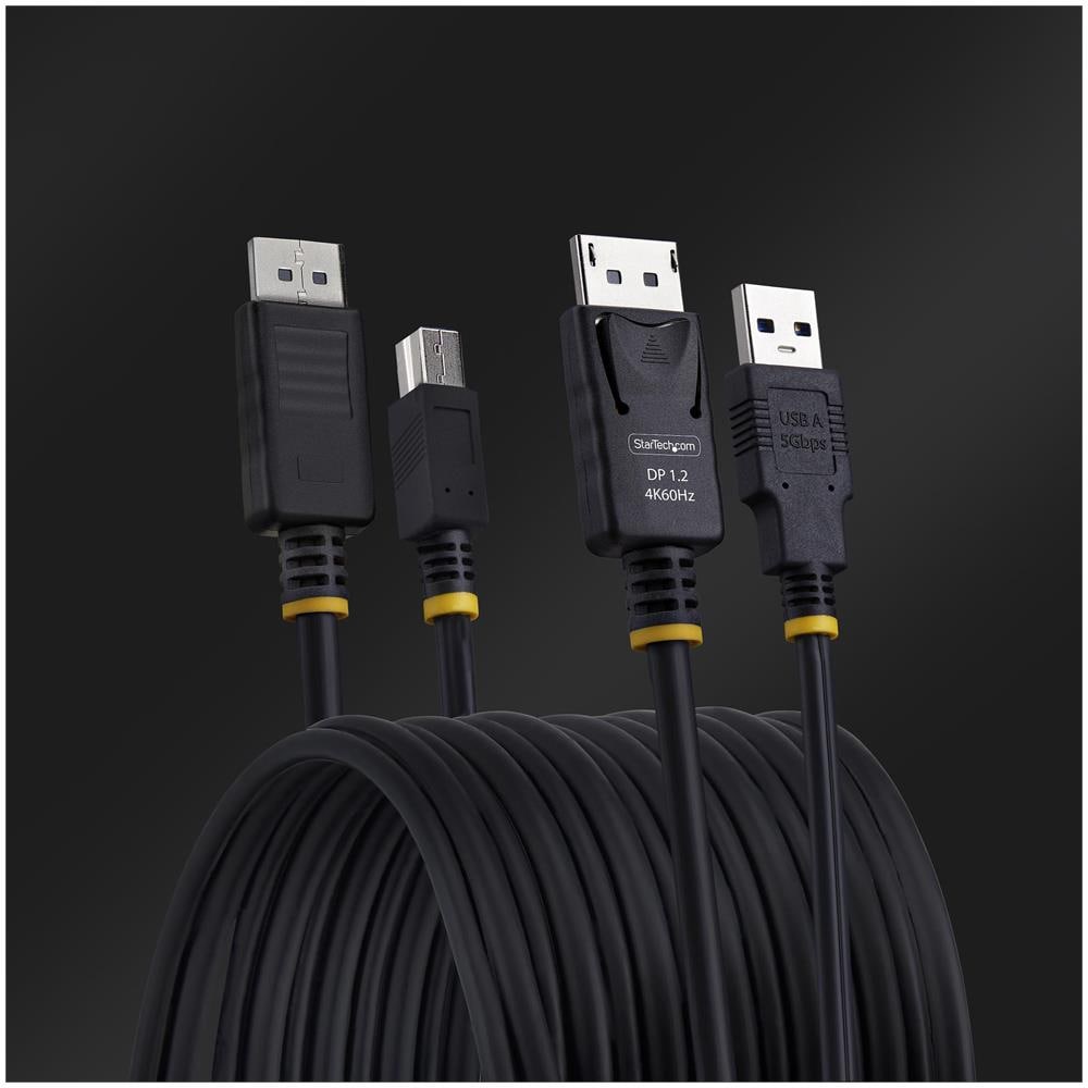 Cavo KVM DisplayPort e USB 5Gbps da 3m, Cavo Combinato DP 1.2 4K 60Hz e USB-A 3.0 per Switch KVM - Foto 5