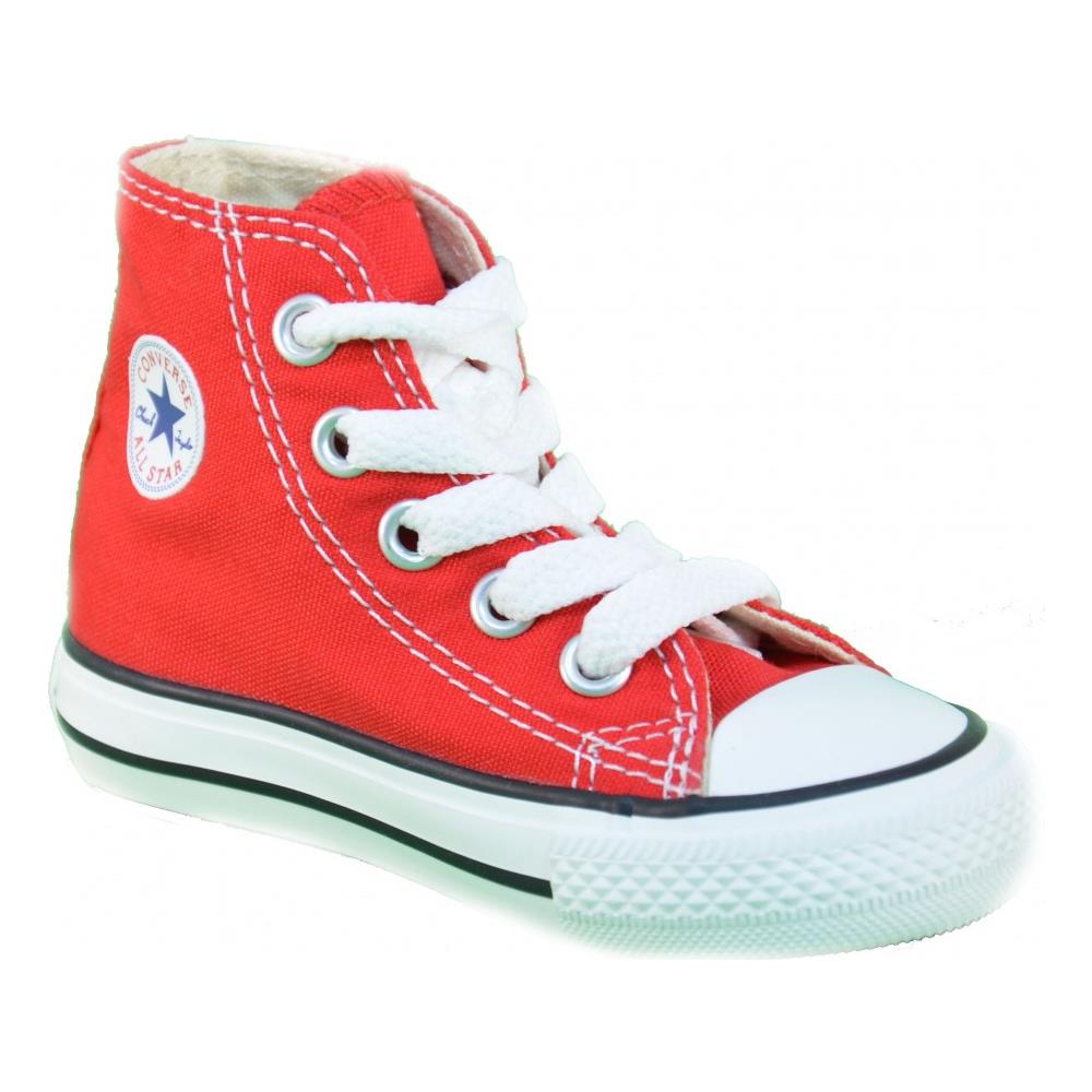 All Star Scarpe Sportive Bambino Rosse Tela Lacci 7j232c numero 35 - Foto 1