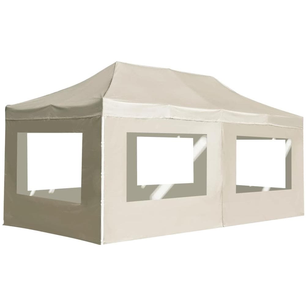 Gazebo Professionale Pieghevole Alluminio con Pareti 6x3m Crema - Foto 1