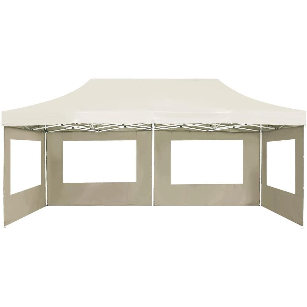Gazebo Professionale Pieghevole Alluminio con Pareti 6x3m Crema - Foto 11