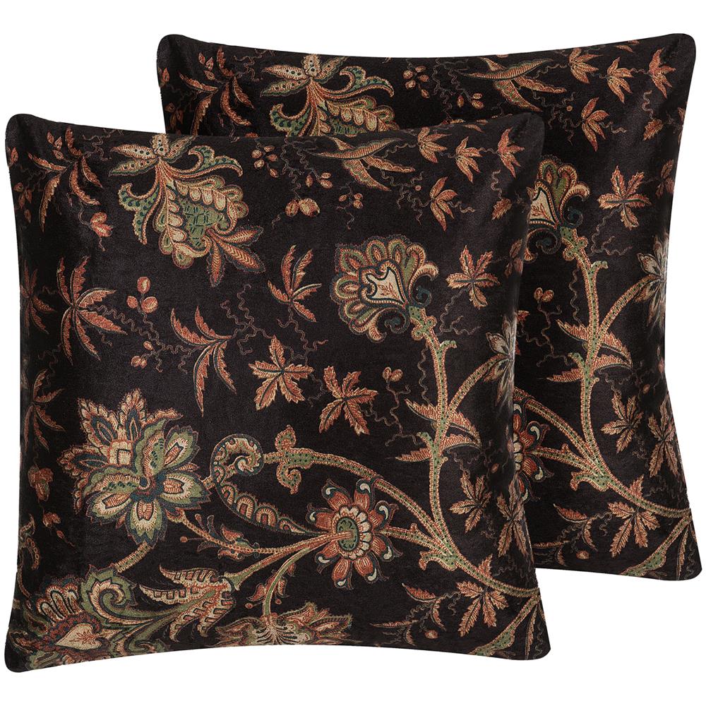 Set Di 2 Cuscini Con Stampa Floreale Multicolore 45 X 45 Cm Karur - Foto 1