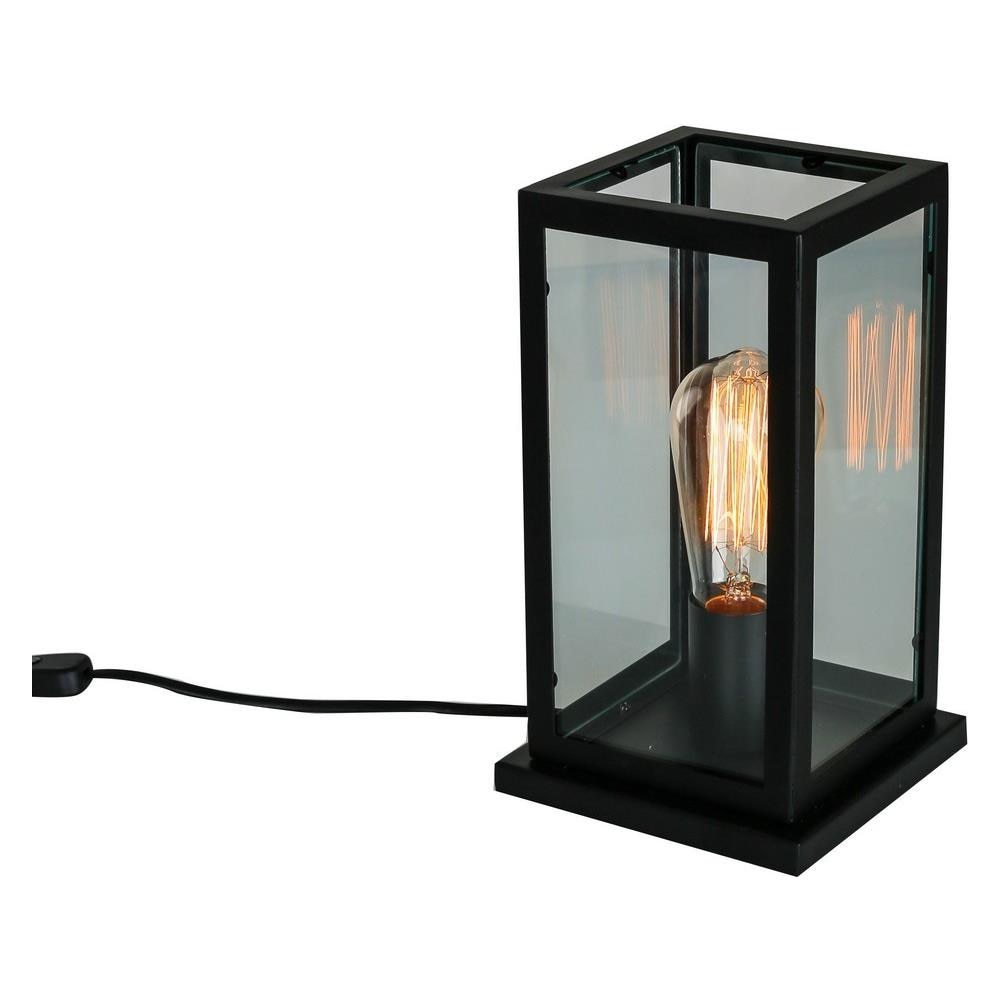 Lampada Da Tavolo Industriale E Retrò Nera Opaca 1 Luce, E27 - Foto 1