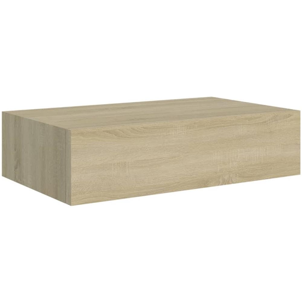 Scaffale Con Cassetti Da Parete Rovere 40x23,5x10 Cm In Mdf - Foto 2
