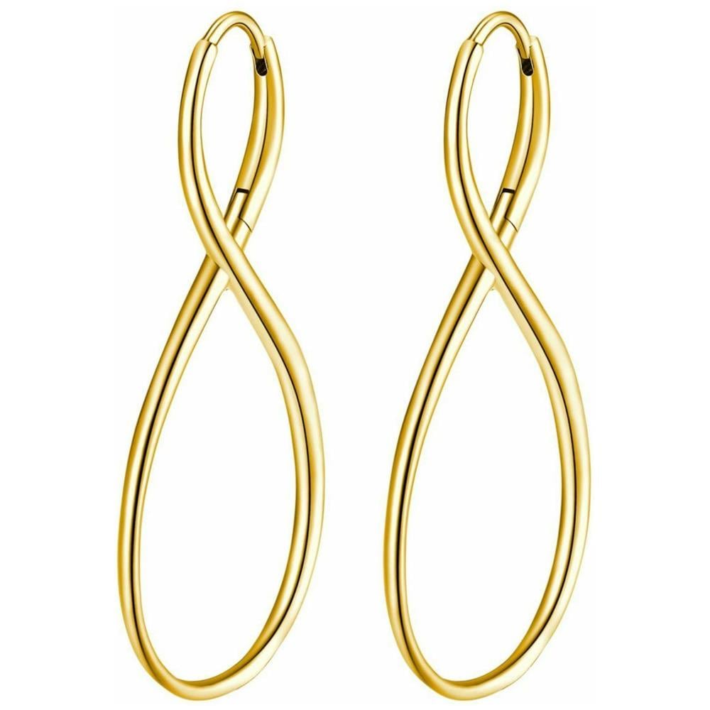 Orecchini Donna Ribbon A Forma Di Infinito Bbn28 - Foto 1