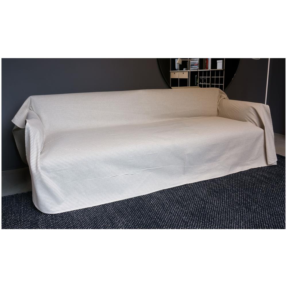 Telo Arredo Granfoulard Copritutto Cotone Made Italy Vari Disegni Arredatutto Copriletto Multiuso 2 Piazze Vanessa Beige - Foto 5