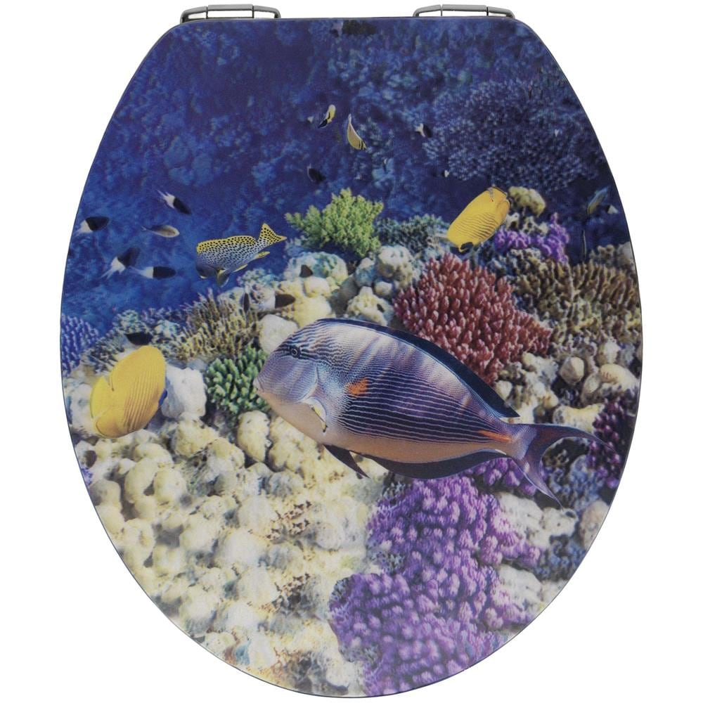 Sedile Wc Fish, Mdf, - Foto 1