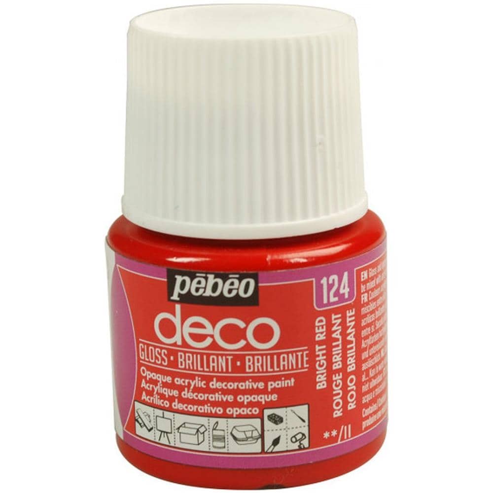 Pittura Acrilica Opaca Brillante - Rosso Brillante - 45 Ml - Foto 1