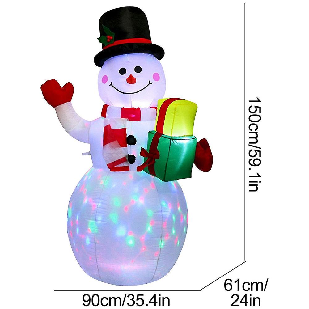 1.5 M Babbo Natale Gonfiabile Con Luci A LED, Decorazione Natalizia Per Interni Ed Esterni 80727669
