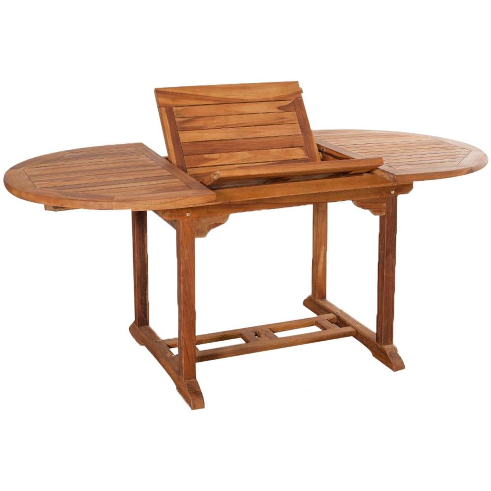 Tavolo Da Giardino Ovale 6 Posti + 4 Sedie E 2 Poltrone In Teak Oliato Lubok - Foto 8