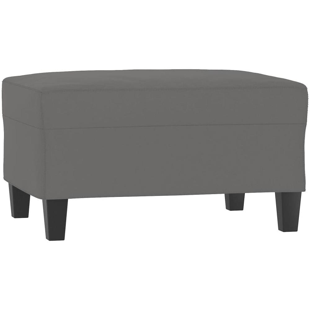 Poggiapiedi Grigio Scuro 70x55x41 Cm In Tessuto Microfibra - Foto 2