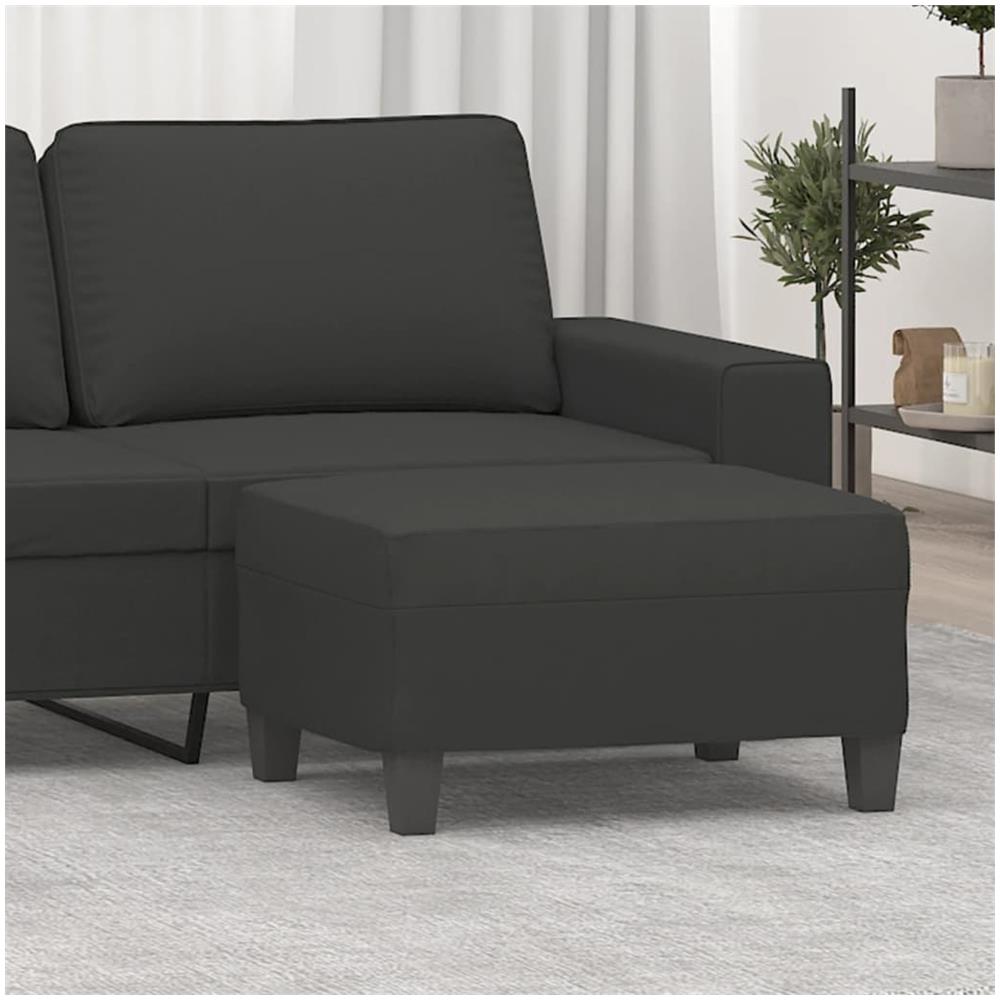 Poggiapiedi Grigio Scuro 70x55x41 Cm In Tessuto Microfibra - Foto 1