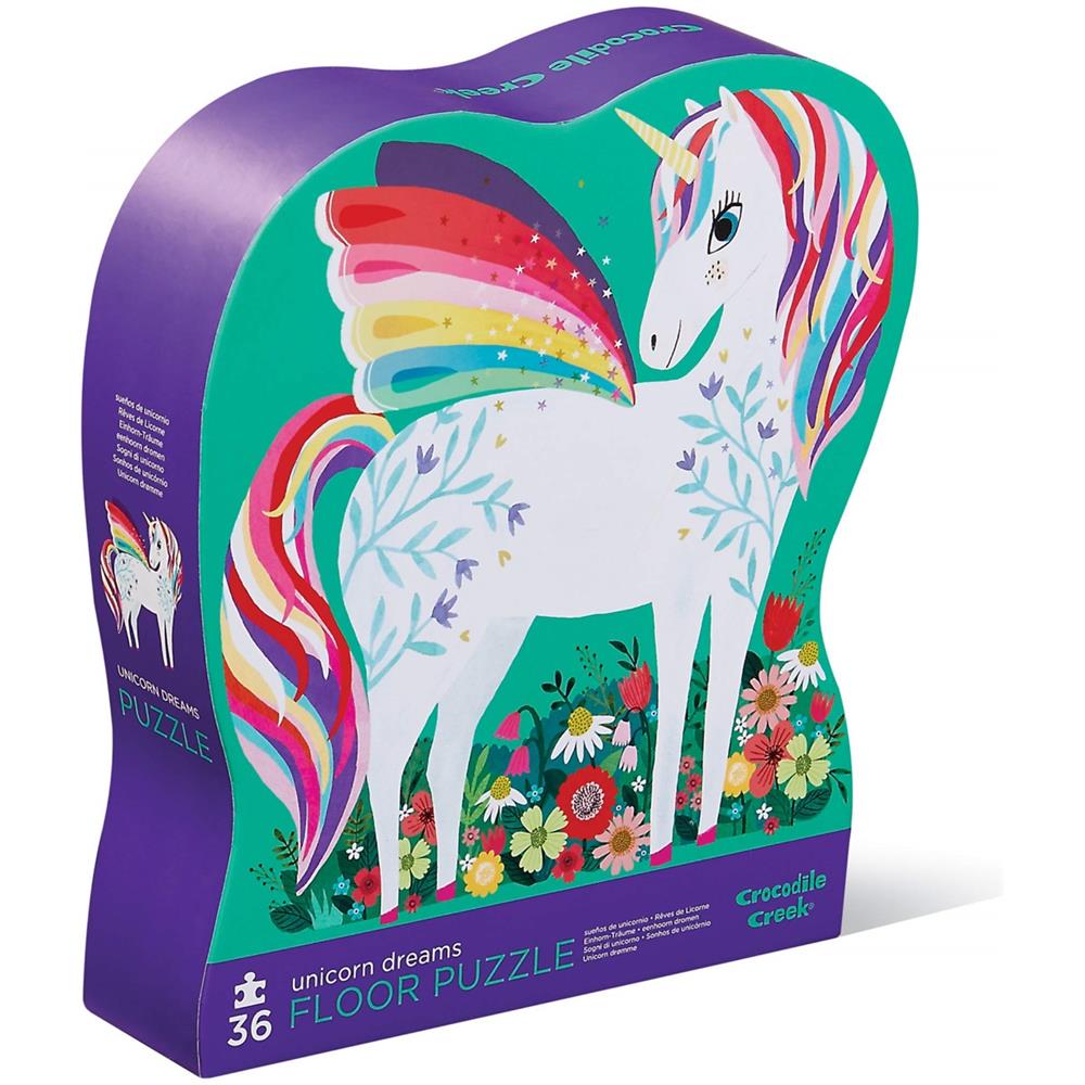 Unicorn Dreams - Puzzle Da Pavimento Da 36 Pezzi Con Scatola Resistente Per Riporre Gli Oggetti, Grande Dimensione Completata 20 X 27 Cm, Progettato Per Bambini Dai 3 Anni In Su - Foto 1