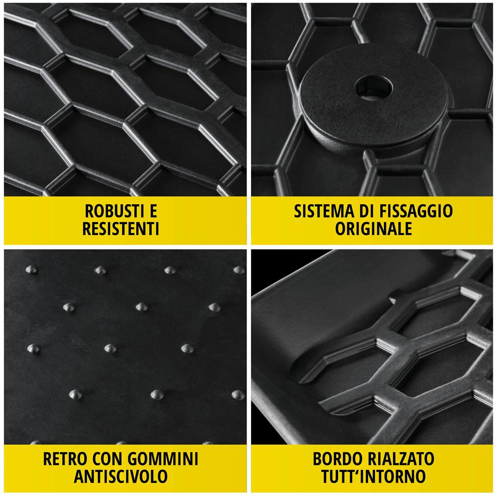 Tappetini In Gomma Dirtguard Su Misura Per Citroen Jumper Ii 04/2006-oggi, Fiat Ducato 07/2006-oggi, Peugeot Boxer 2005-oggi, Opel Movano C 2021-oggi - Foto 2