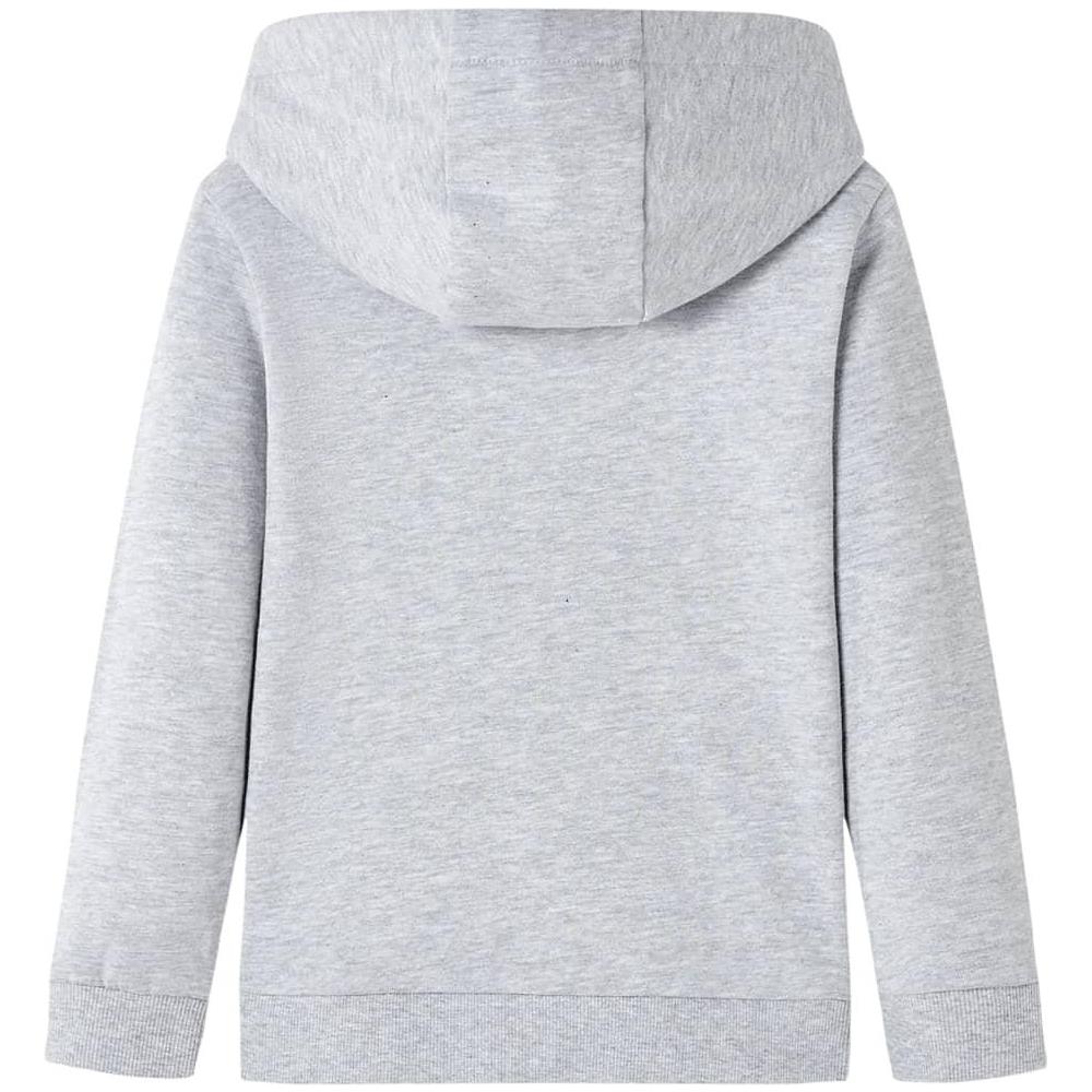 Felpa da Bambino con Cappuccio Grigio Mélange e Arancione 92 - Foto 2
