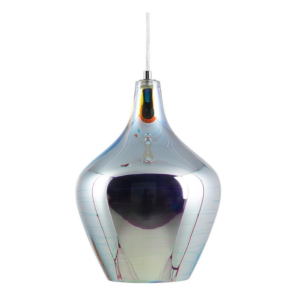 Lampada A Sospensione In Vetro Cromato Sangone - Foto 1