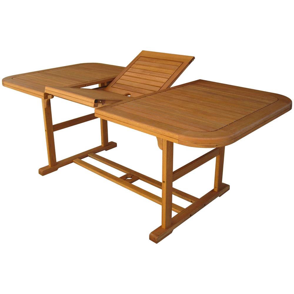 Set Tavolo Giardino Allungabile Rettangolare 150/200 X 90 Con 4 Sedie E 2 Poltrone In Legno Di Acacia Massiccio Per Esterno - Foto 4