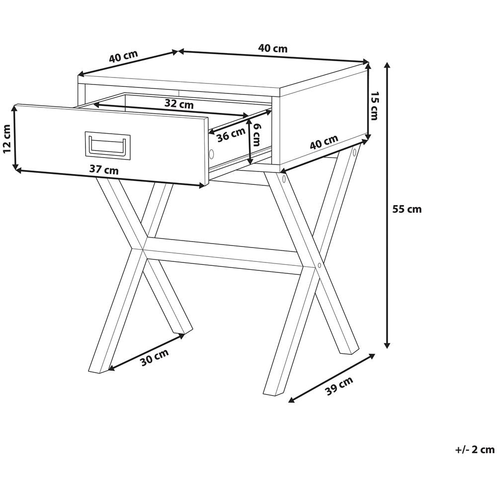 Tavolino Da Caffè Con Cassetto, Nero - Monroe - Foto 2