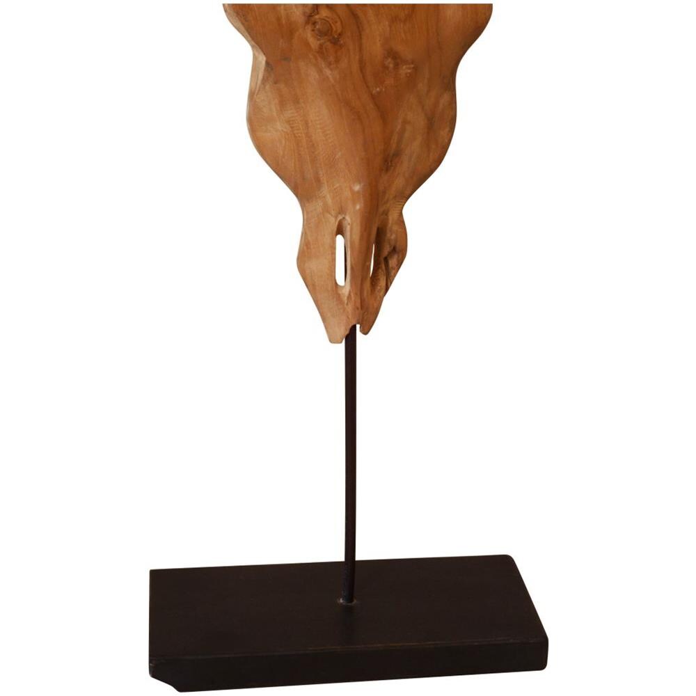 Scultura Teschio Di Toro In Teak 66x15x88 Cm - Foto 7