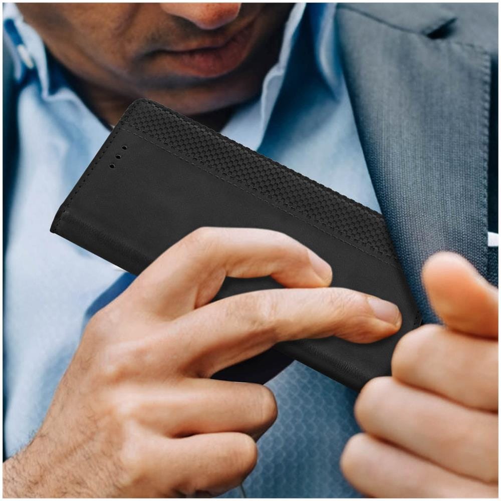 Custodia Xiaomi Mi 9t Effetto Invecchiato Porta Carte Supporto - Nero - Foto 2