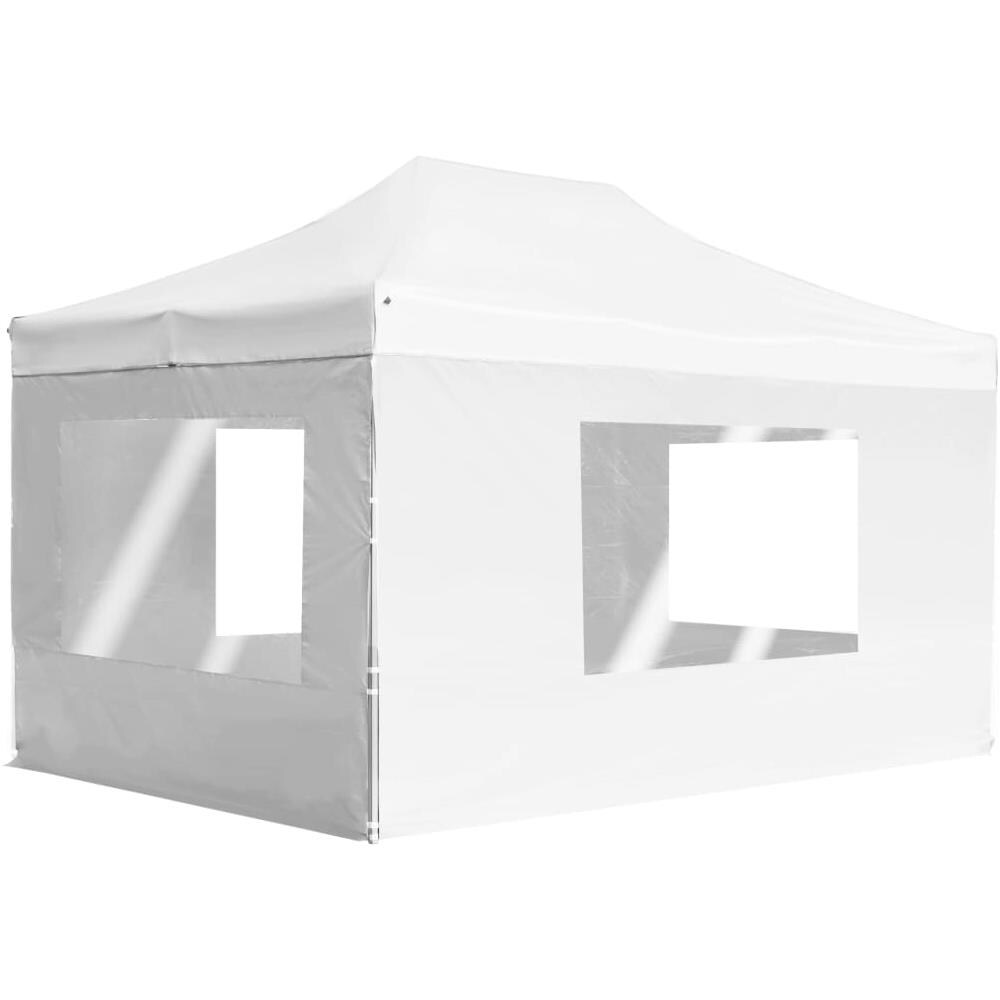 Gazebo Professionale Pieghevole Alluminio Pareti 4,5x3m Bianco - Foto 1