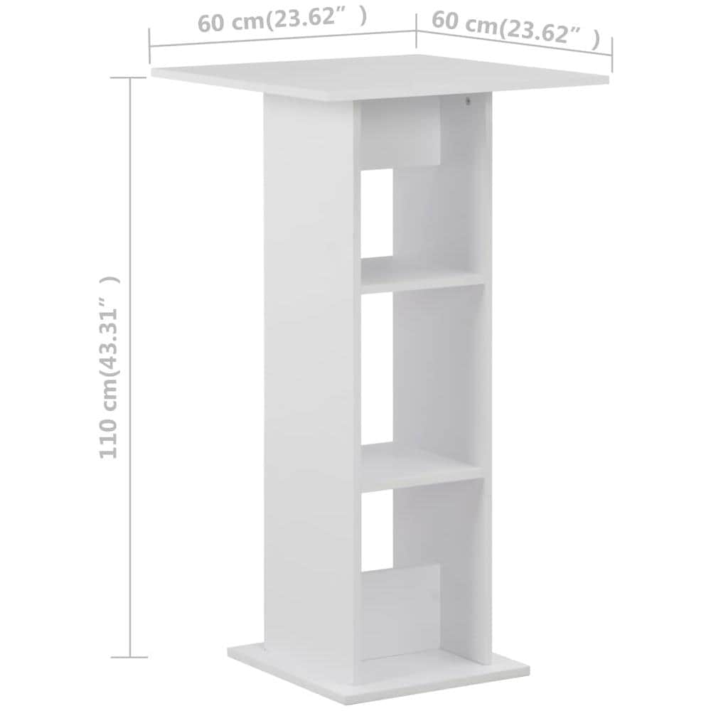Tavolo da Bar Bianco 60x60x110 cm - Foto 12
