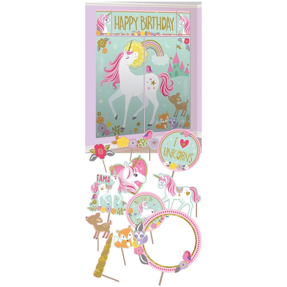 Amscan - Kit Photobooth E Decorazione Per Parete Unicorno Magico - Foto 1