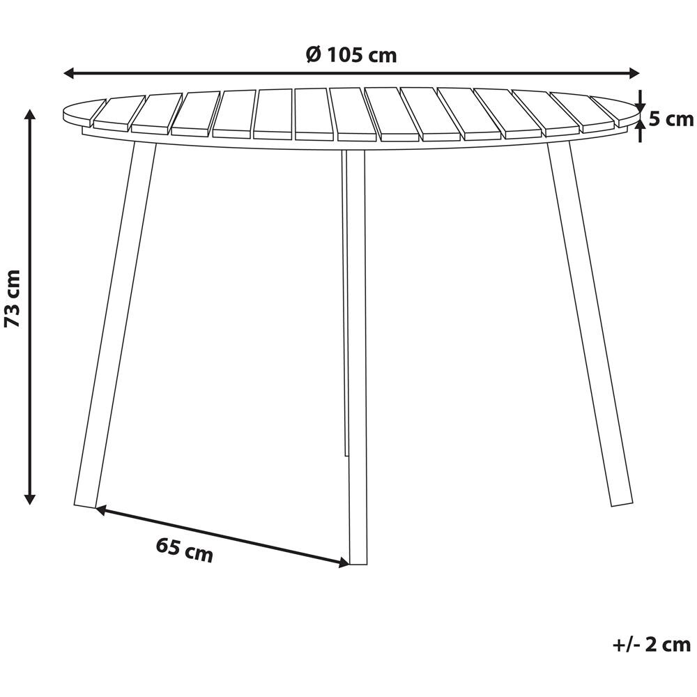 Tavolo Da Pranzo Da Giardino Marrone Rotondo Ø 105 Cm Cavoli - Foto 2