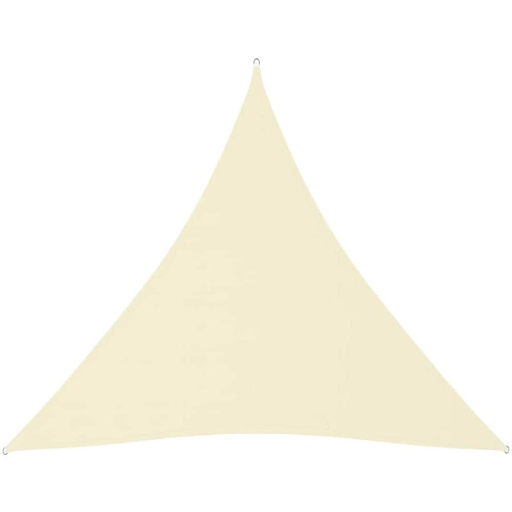 Parasole a Vela Oxford Triangolare 4x4x4 m Crema - Foto 1