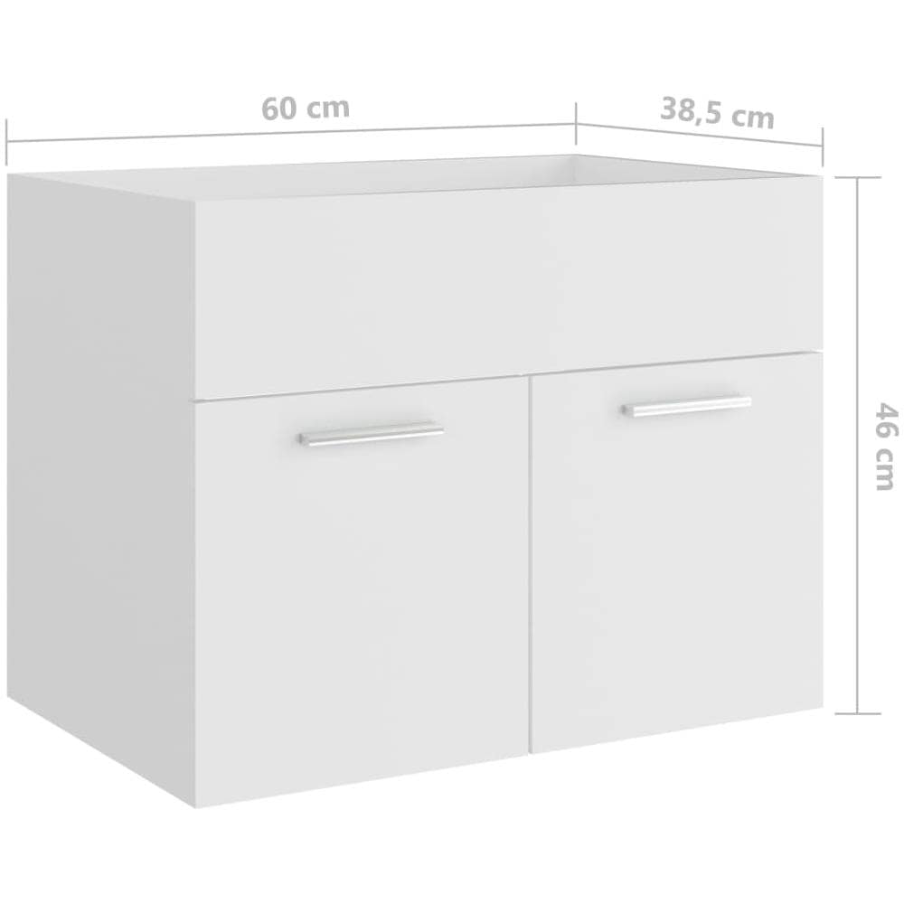 Mobile Sottolavabo Bianco 60x38,5x46 Cm In Truciolato - Foto 7