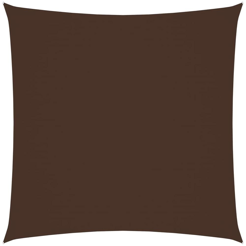 Vela Parasole in Tela Oxford Quadrata 4x4 m Marrone - Foto 1