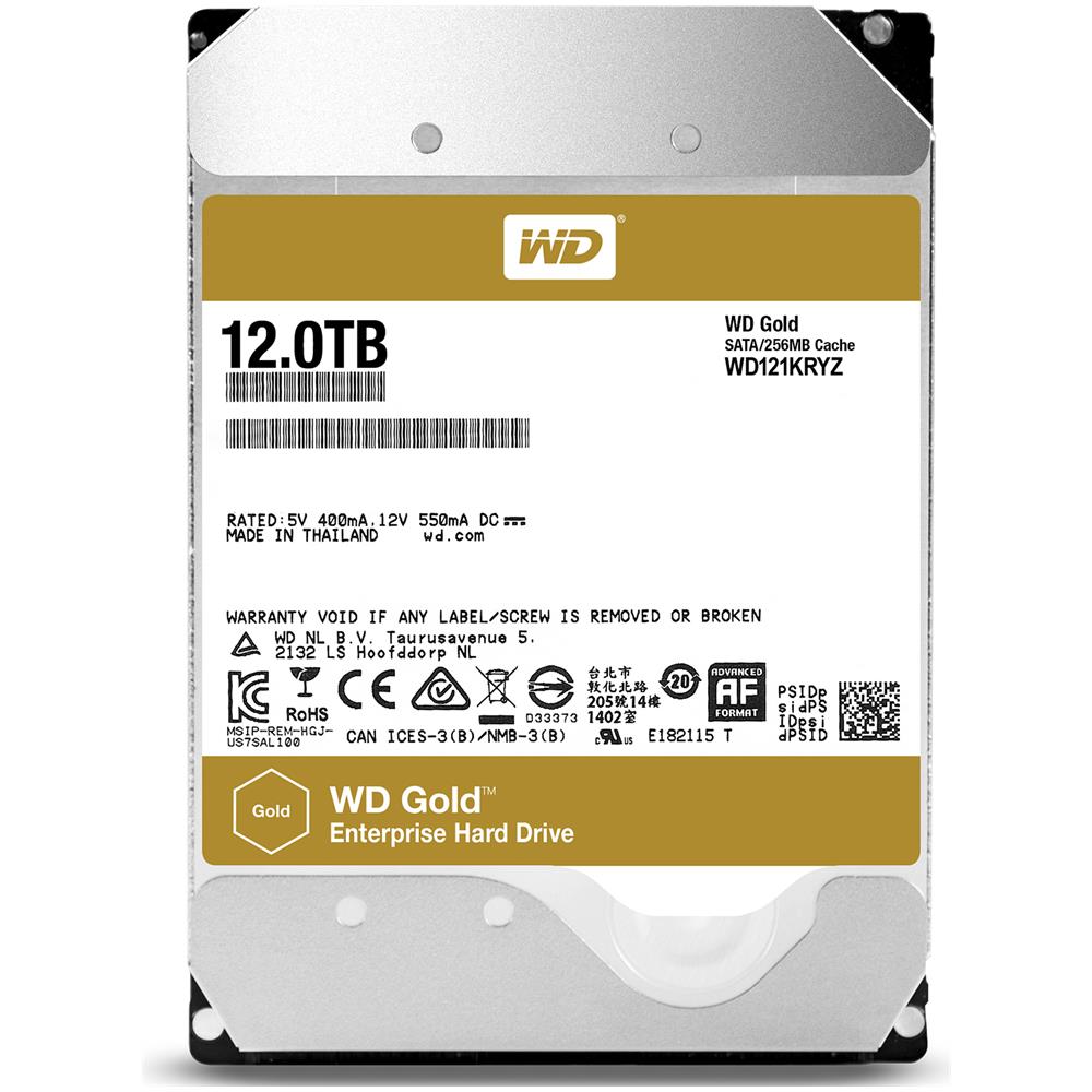 Hard Disk interno WD Gold 12 TB 3.5" Interfaccia Sata III 6 Gb / s 7200 Rpm Buffer 256 MB - Foto 4