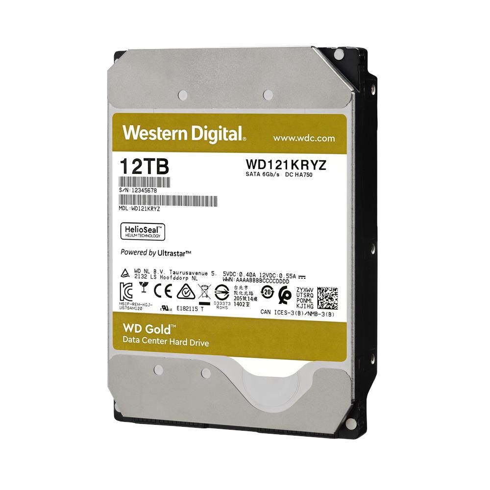 Hard Disk interno WD Gold 12 TB 3.5" Interfaccia Sata III 6 Gb / s 7200 Rpm Buffer 256 MB - Foto 2