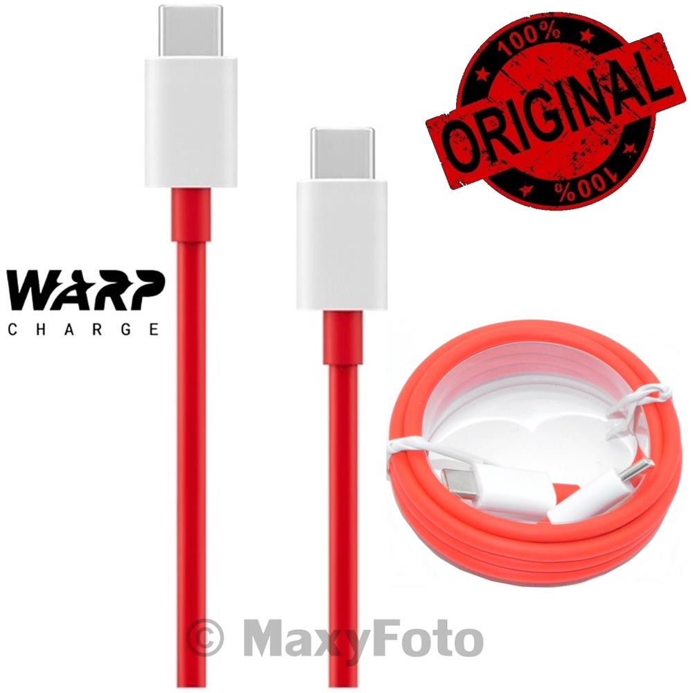 Oneplus Cavo Dati E Ricarica Usb-c Originale Warp Ricarica Rapida 100cm Red Bulk Per Model 8t 9 Pro - Foto 1