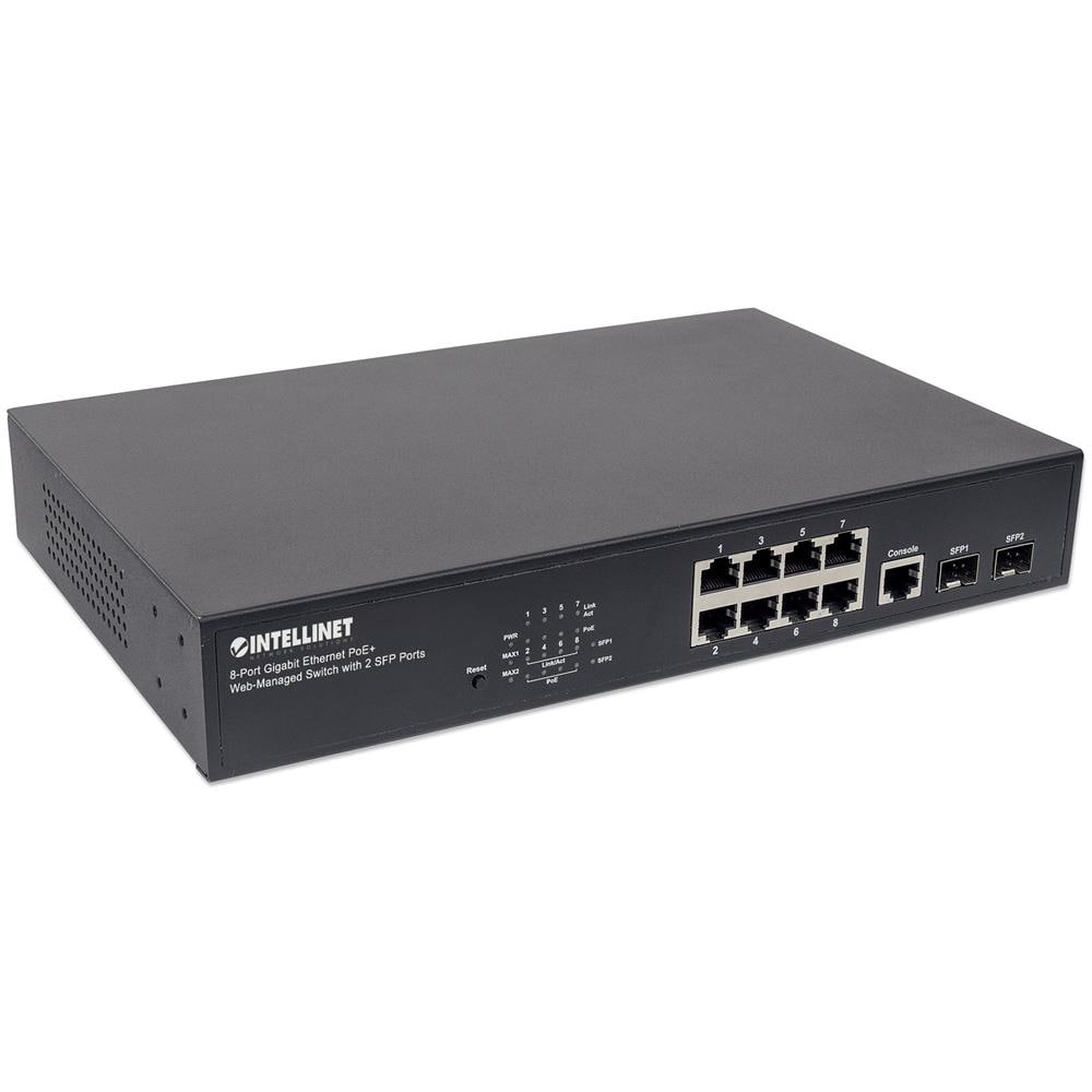 I-SWHUB 8GP3 - Switch Gigabit Ethernet 8 Porte PoE+ Web-Managed con 2 porte SFP - Foto 3