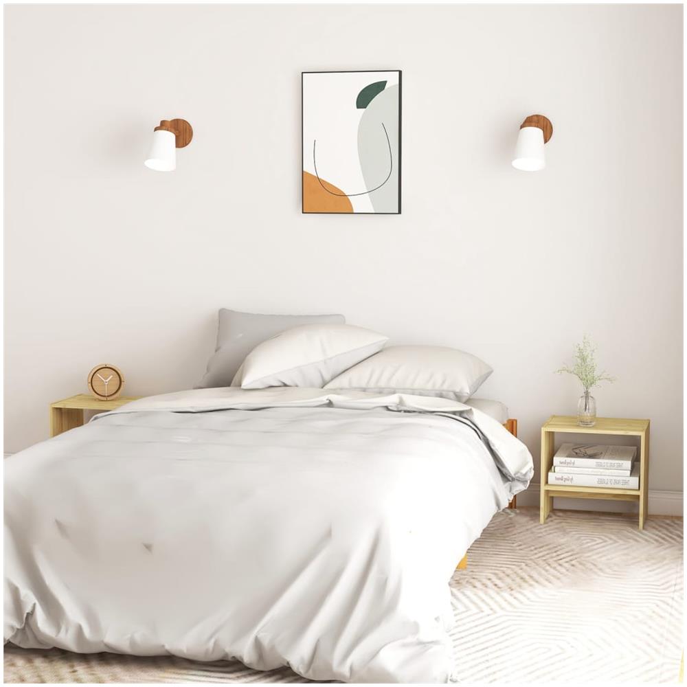 Comodini 2 pz 40x30,5x40 cm in Legno Massello di Pino - Foto 3