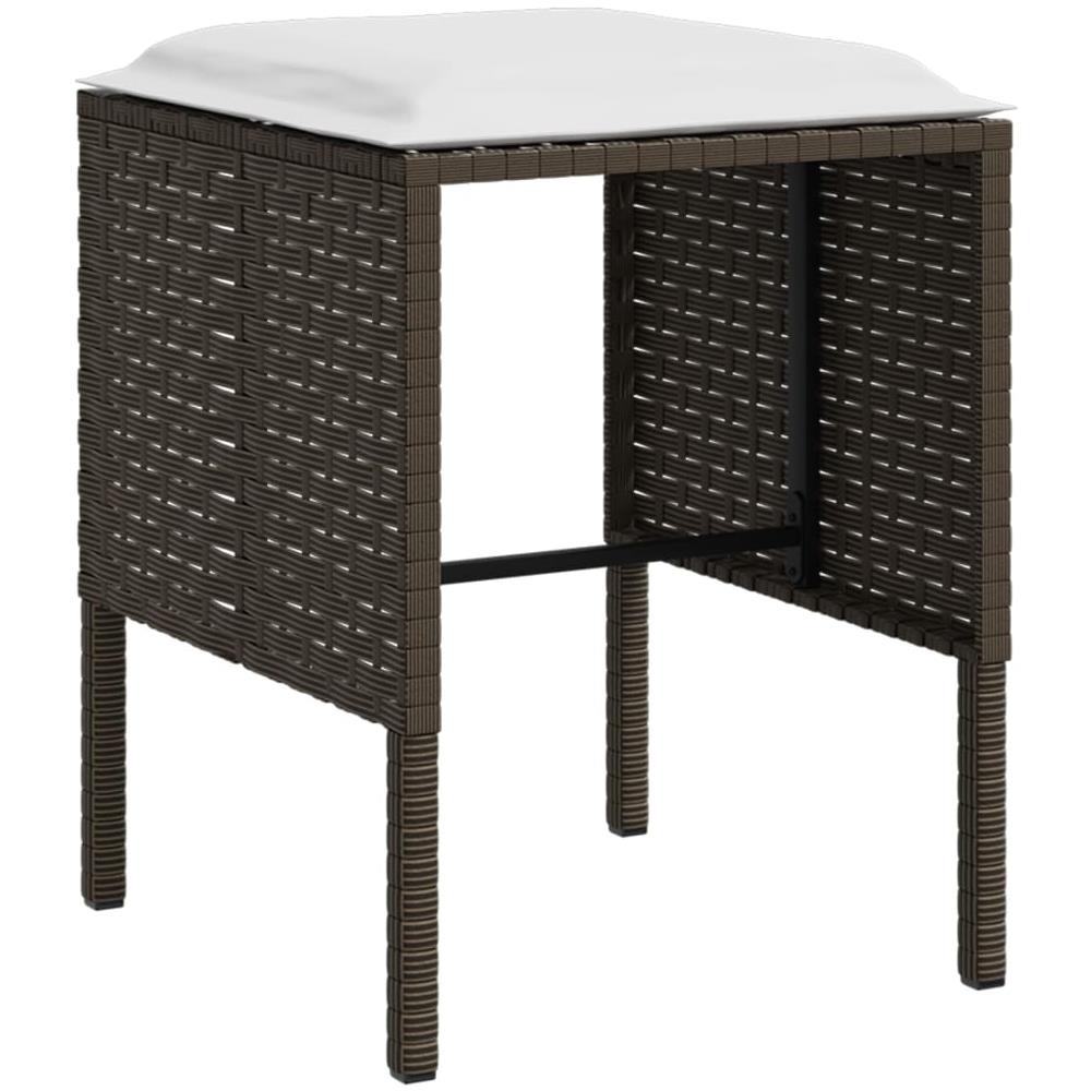 Set Mobili 5 Pz Divano A L Con Cuscini In Polyrattan Marrone - Foto 9