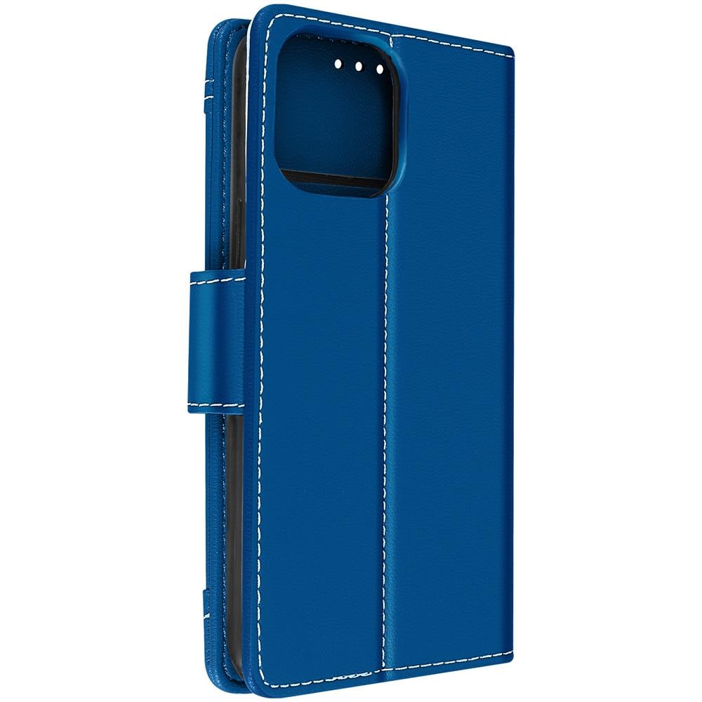 Custodia A Portafoglio Iphone 13 Pro Max Multiscomparto Supporto Video Azzurra - Foto 2