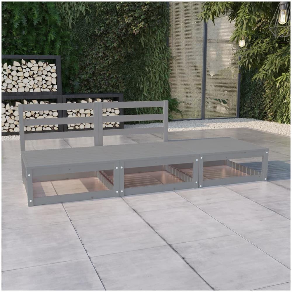 VidaXL Set Divani da Giardino 7 pz Bianco in Legno Massello di Pino | Leroy Merlin