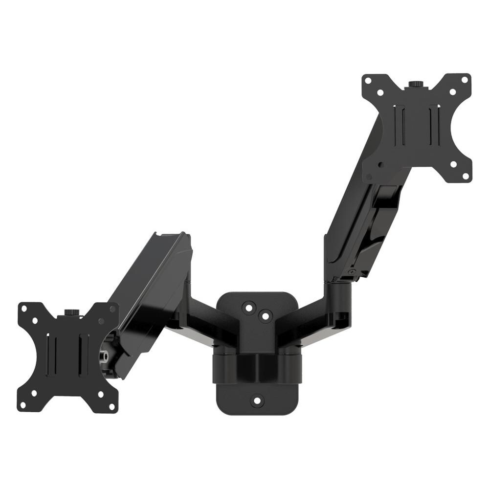 Supporto per Monitor da Parete Basic Doppio per Monitor 17-32" con Angolo di Rotazione 360° Colore Nero - Foto 2