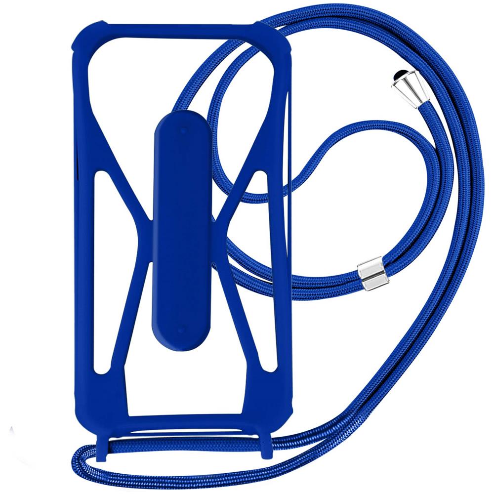 Cover Universale Smartphone Con Cordino, Angoli Bumper E Cavalletto Blu - Foto 1