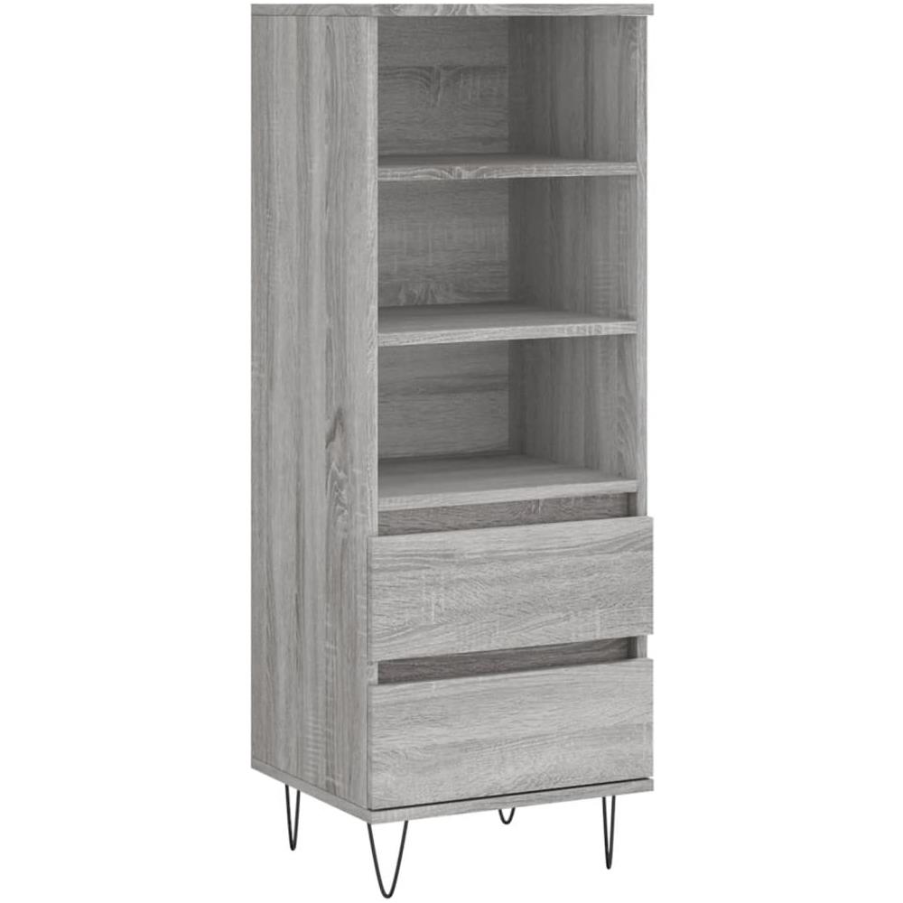 Credenza Grigio Sonoma 40x36x110 Cm In Legno Multistrato - Foto 2
