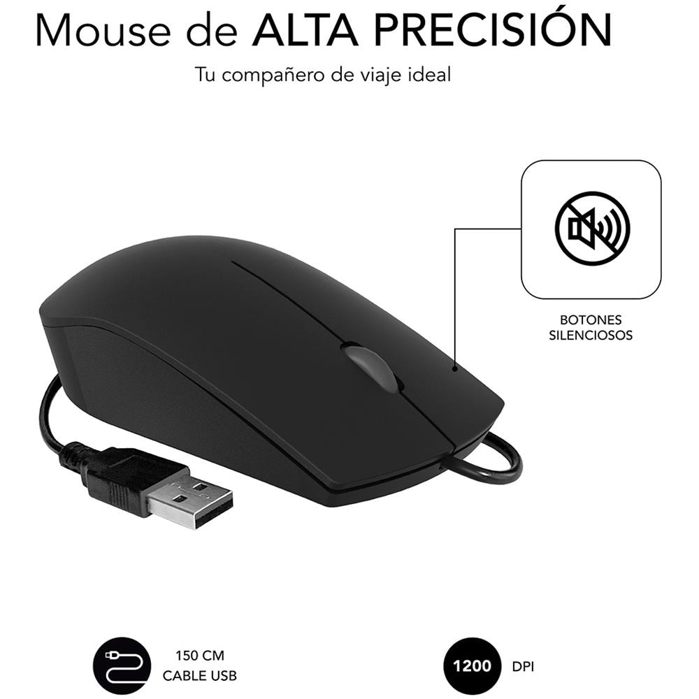 SILENT BUSINESS MOUSE USB 1200 DPI SUBMO-B2BS001 - Foto 3