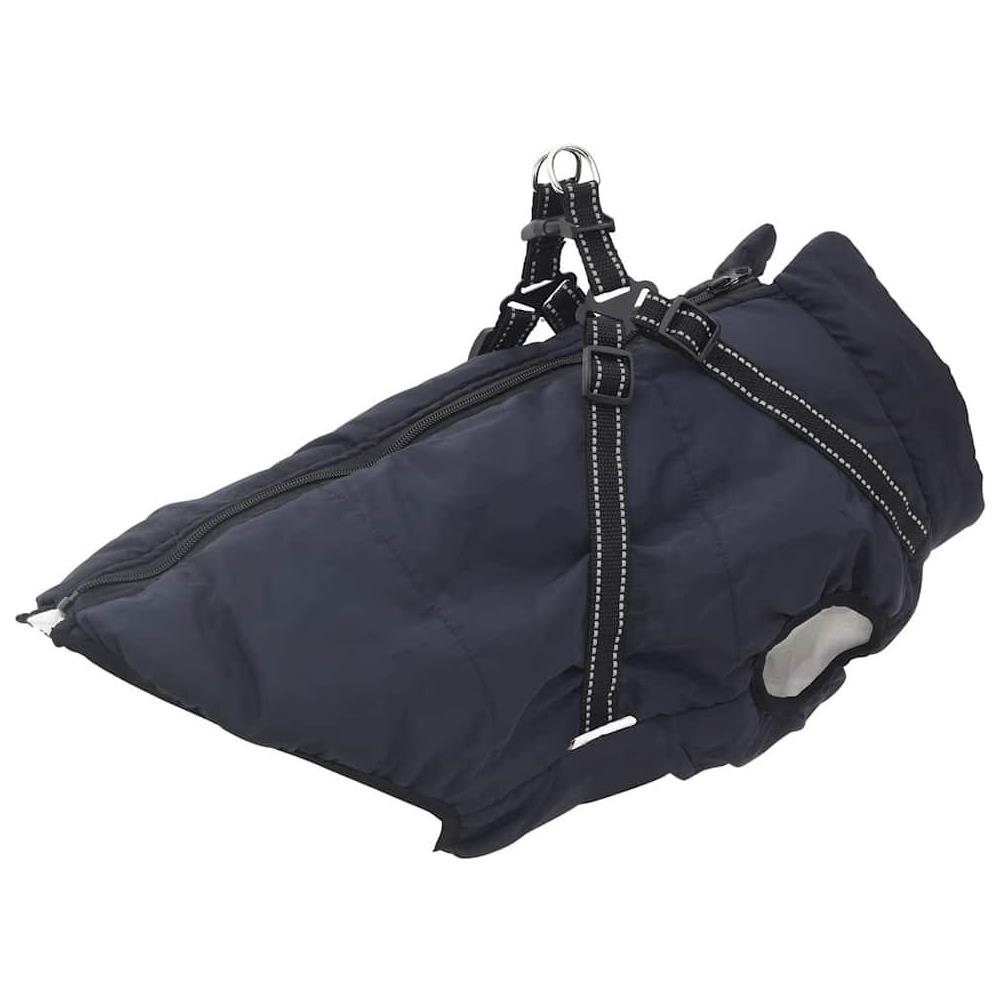 Cappotto Cani Imbracatura Impermeabile Riflettente Blu Navy L44 - Foto 1