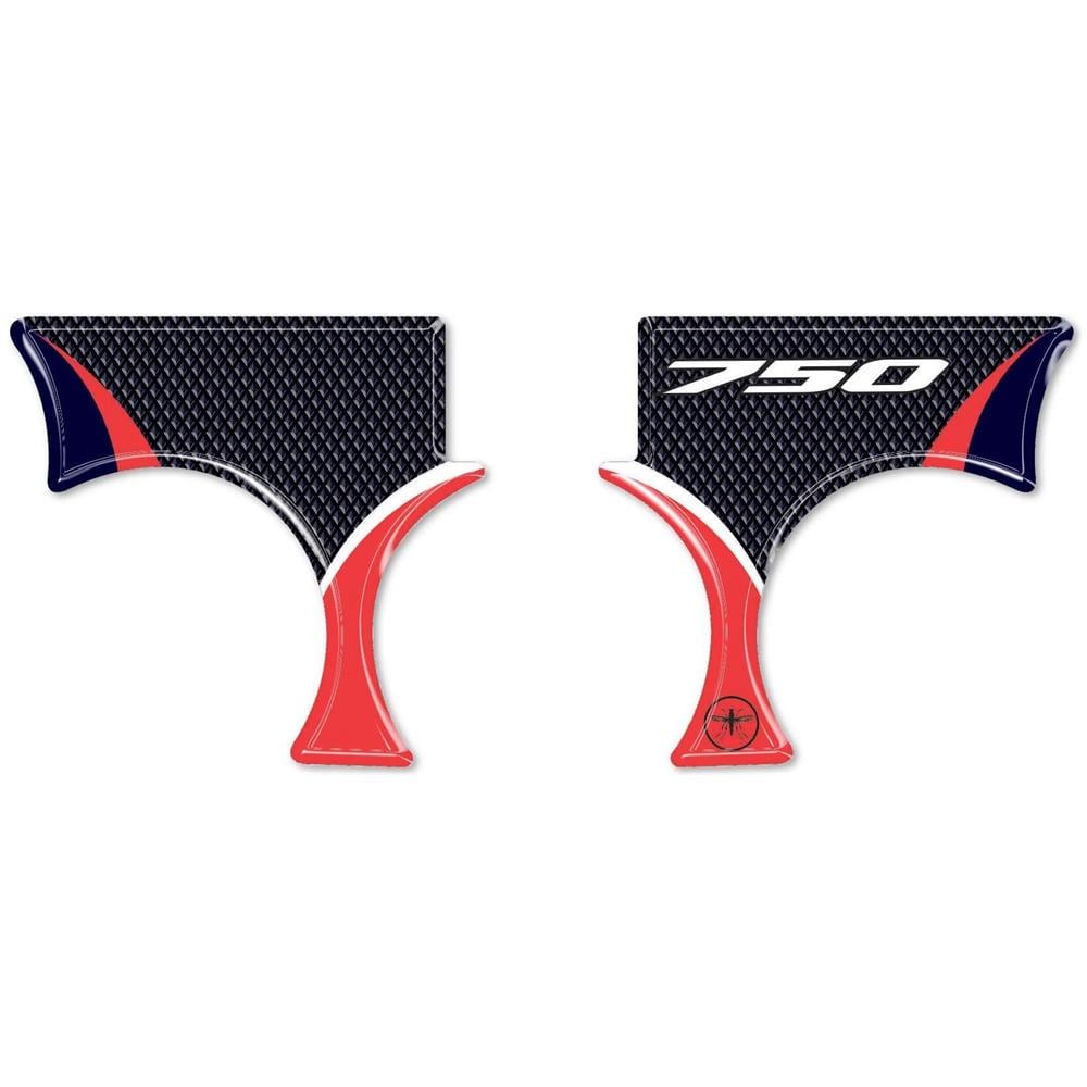 Adesivo 3D Protezione Piastra Forcella Moto Compatibili Con Honda Transalp 2023 Bianco - Foto 1