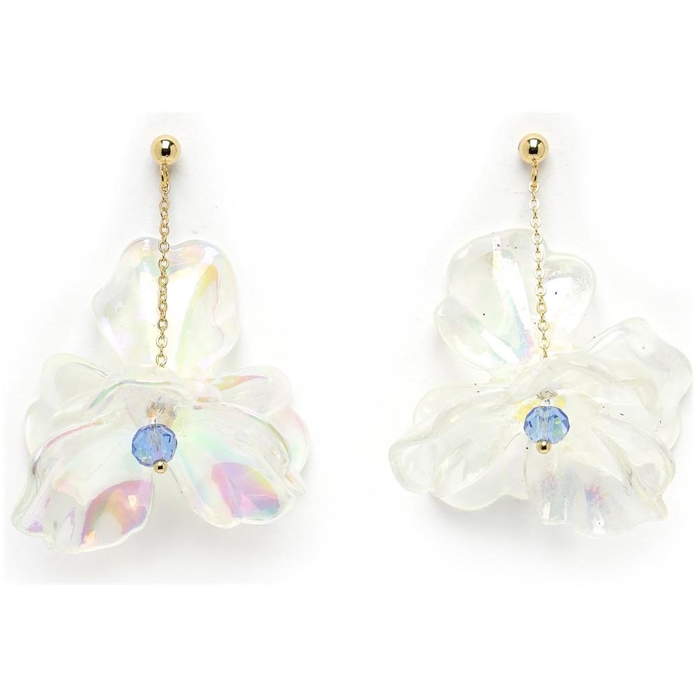 Orecchini Floreali Bianchi - Foto 1