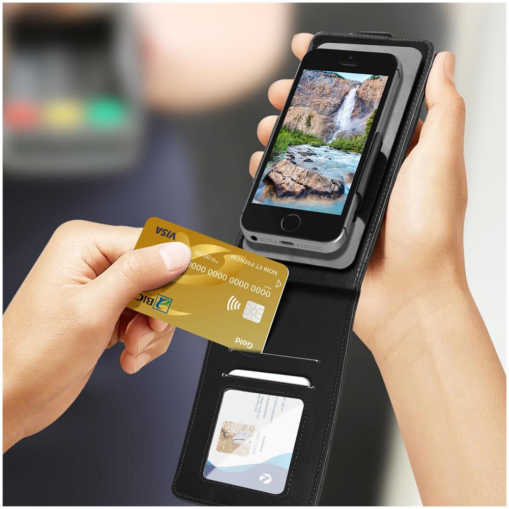 Custodia Smartphone 3,8''"" A 4,3'' Sportellino Portafoglio Universale - Nero - Foto 10