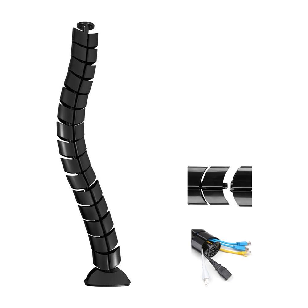 Copricavi Avvolgicavi A Spirale Mc-768 B Nero - Foto 1